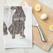 Black Doberman Hunde Handtuch (Viertel Falte)
