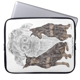 Black Doberman Hunde Laptopschutzhülle
