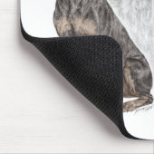 Black Doberman Hunde Mousepad (Ecke)