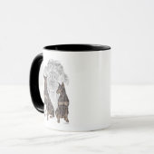 Black Doberman Hunde Tasse (Vorderseite Links)