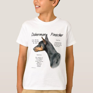 Black Doberman Pinscher History T-Shirt