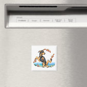 Black Doberman Pinscher Kinda Crabby Magnete Magnet (In Situ (Geschirrspüler))