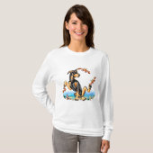 Black Doberman Pinscher Kinda Crabby Tee Shirts (Vorne ganz)
