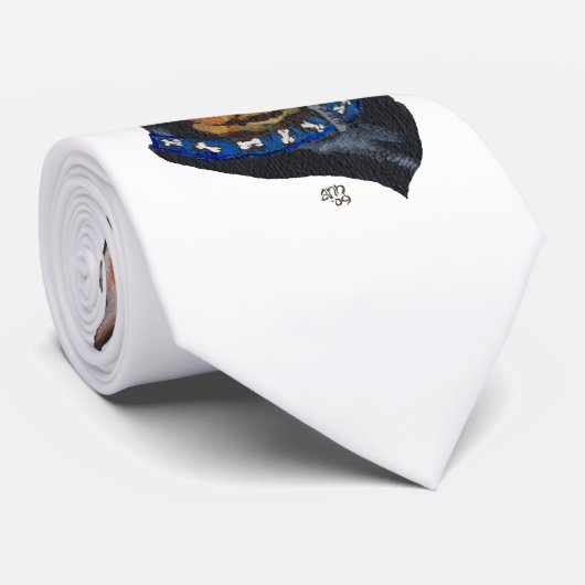 Black Doberman Pinscher Krawatte (Gerollt)