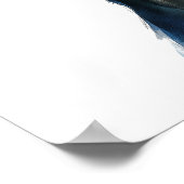 Black doberman watercolor portrait poster (Ecke)