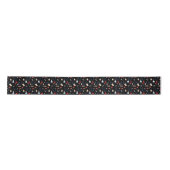 Black Doctor Nurse Medical Tools Pattern Satinband (Vorderseite)