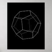 Black Dodecahedron Poster (Vorne)