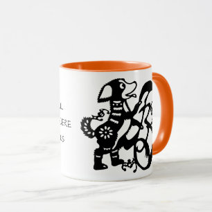 Black Dog Chinesischer Papercut Persönlichkeit Zod Tasse