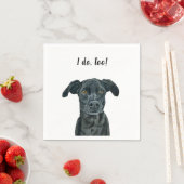 Black Dog Custom Cocktail Napkin Serviette (Beispiel)