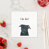 Black Dog Custom Cocktail Napkin Serviette (Beispiel)