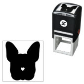 Black Dog Face French Bulldog Permastempel (Beispiel)