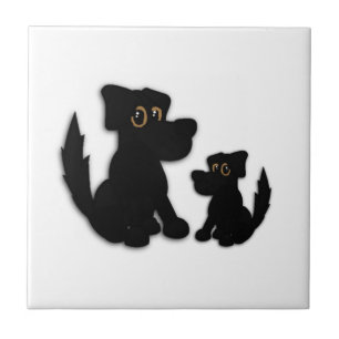 Black Dog Familie Fliese