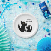 Black Dog Family Pappteller (Party)