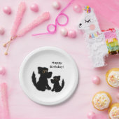 Black Dog Family Pappteller (Party)
