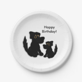 Black Dog Family Pappteller