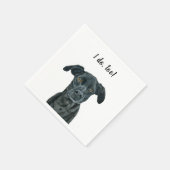 Black Dog individuelle Cocktailserviette Serviette (Ecke)
