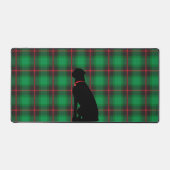 Black Dog Labrador Green Scottish Pattern Desk Mat Schreibtischunterlage (Vorderseite)