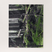 Black Dog Labrador Shepherd Forest Woods Picture F Puzzle (Vertikal)