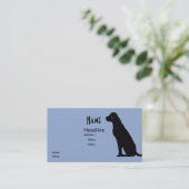 Black Dog on Edge Visitenkarte (Stehend Vorderseite)