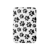 Black Dog Paw Druckt Muster Bath Mat Badematte (Vorderseite Vertikal)