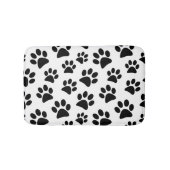 Black Dog Paw Druckt Muster Bath Mat Badematte (Vorderseite)