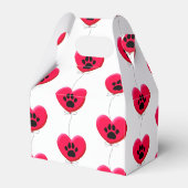 Black Dog Paw Red Balloon Custom Geschenkschachtel (Rückseite)