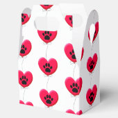 Black Dog Paw Red Balloon Custom Geschenkschachtel (Geöffnet)