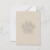 Black Dog Paw Watercolor Personalized Stationery  Mitteilungskarte (Rückseite)
