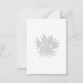 Black Dog Paw Watercolor Personalized Stationery  Mitteilungskarte (Rückseite)