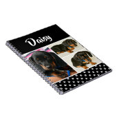 Black Dog Pet Lover Foto Collage Pawprint Notizblock (Rechte Seite)