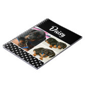 Black Dog Pet Lover Foto Collage Pawprint Notizblock (Linke Seite)