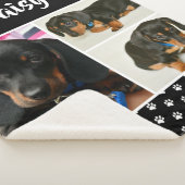 Black Dog Pet Lover Foto Collage Pawprint Sherpadecke (3/4)