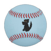 Black Dog Pooch Blau Baseball (Vorderseite)