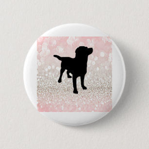 Black Dog Sparkle Button