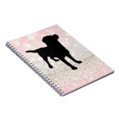 Black Dog Sparkle Notizblock (Rechte Seite)