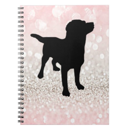 Black Dog Sparkle Notizblock (Vorderseite)