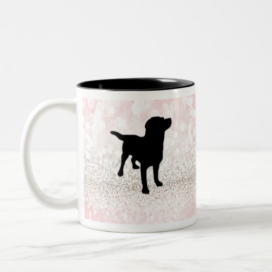 Black Dog Sparkle Zweifarbige Tasse (Links)