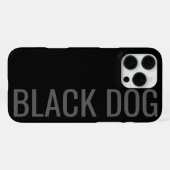 Black Dog - Typografie-Etui iPhone Hülle (Rückseite (Horizontal))