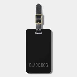 Black Dog - Typografie-Gepäckanhänger Gepäckanhänger
