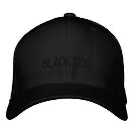 Black Dog - Typografie-Hut Bestickte Baseballkappe