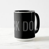 Black Dog - Typografie-Mug Tasse (VorderseiteRechts)