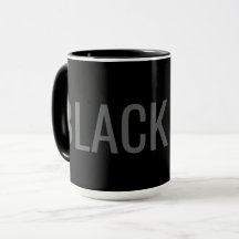 Black Dog - Typografie-Mug