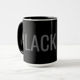 Black Dog - Typografie-Mug Tasse