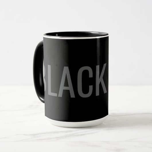 Black Dog - Typografie-Mug Tasse (Vorderseite Links)