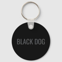 Black Dog - Typografie-Schlüsselanhänger