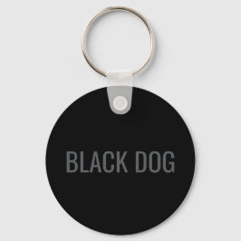 Black Dog - Typografie-Schlüsselanhänger Schlüsselanhänger