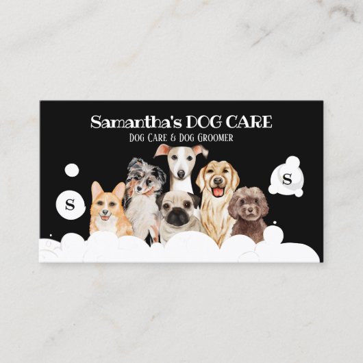 Black Dog Wellness-Center Salon Sitzen Baath Groom Visitenkarte (Vorderseite)