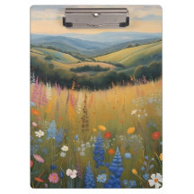 Black Dog Wildflower Clipboard