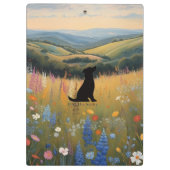 Black Dog Wildflower Klemmbrett (Rückseite)