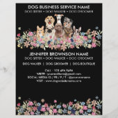 Black Dogs Blume niedliche Welpen Tickets Flyer (Hinten)